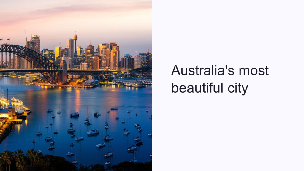 Australia's most beautiful city